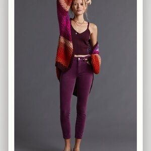 Anthro Pilcro & The Letterpress Corduroy High Rise Skinny Pants